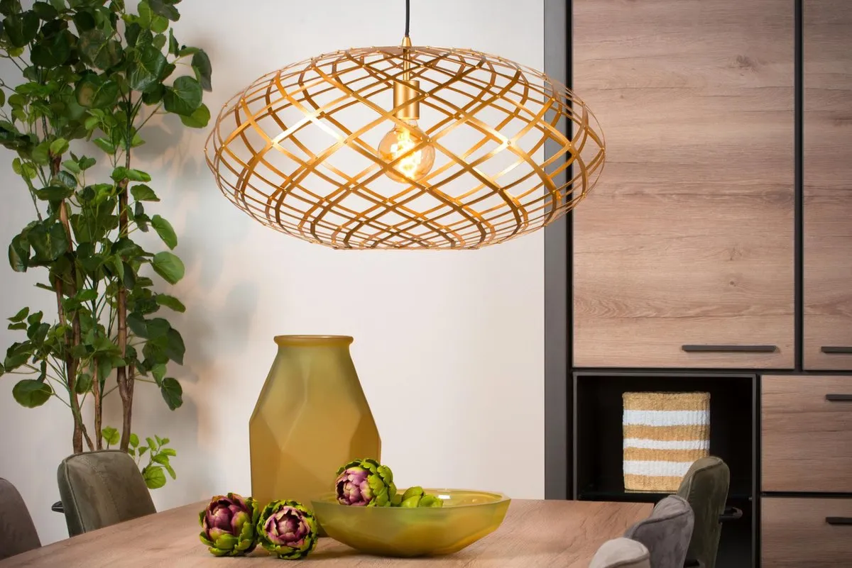 Lucide Wolfram Hanglamp Ø65cm - Mat Goud/Messing