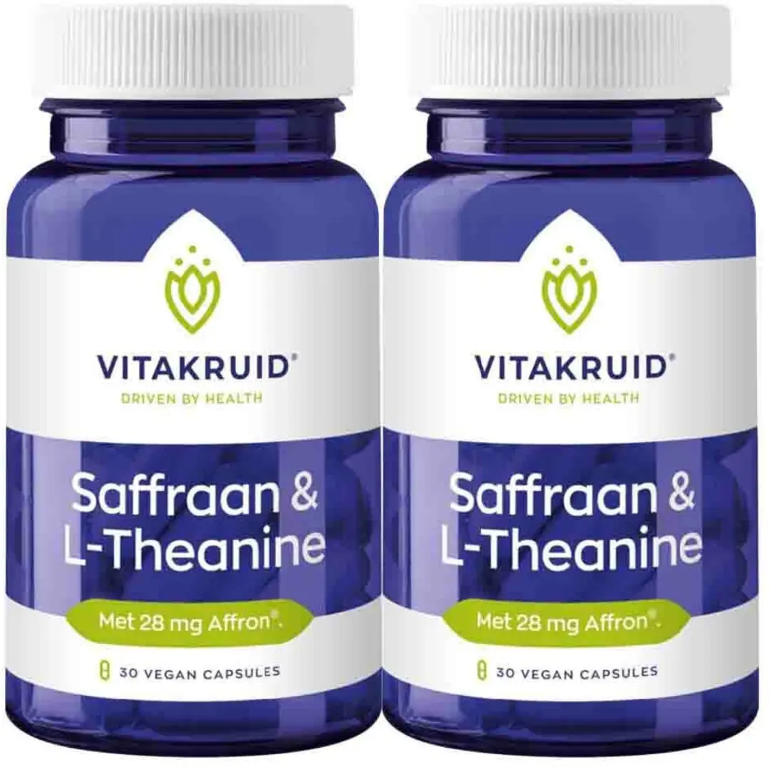 Vitakruid Saffraan & L-Theanine 60 Vegancapsules - 2x30
