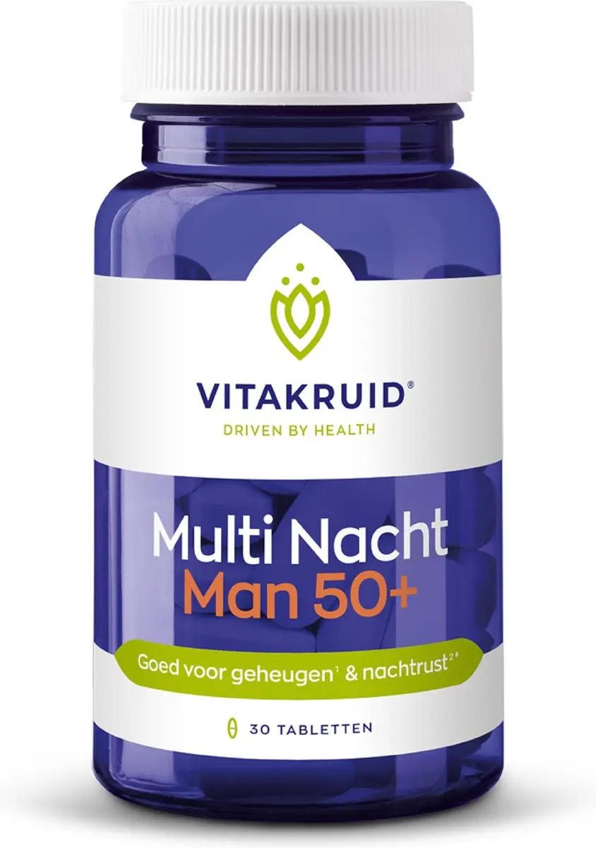 Vitakruid Multi Nacht Man 50+ 30 Tabletten