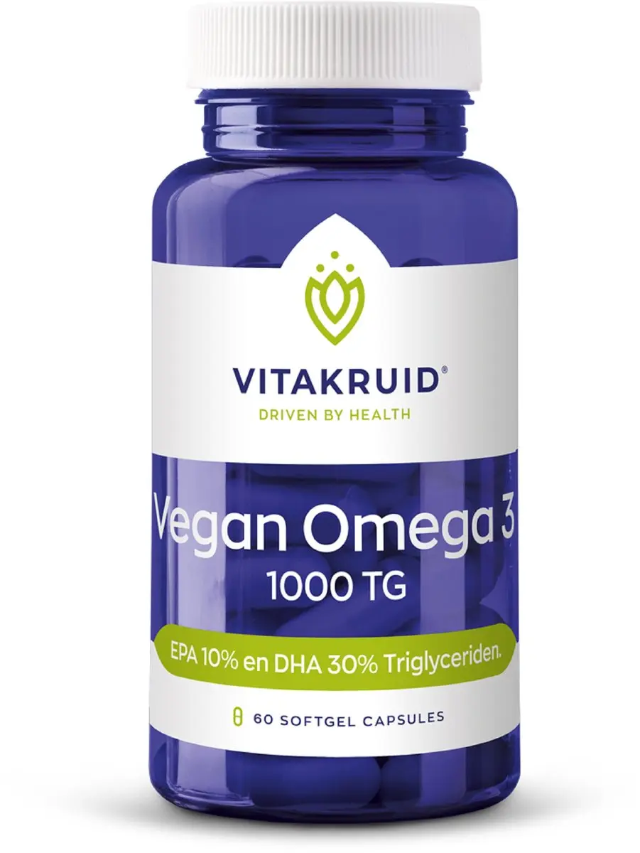 Vitakruid Vegan Omega 3 1000 Triglyceriden 60 Softgels