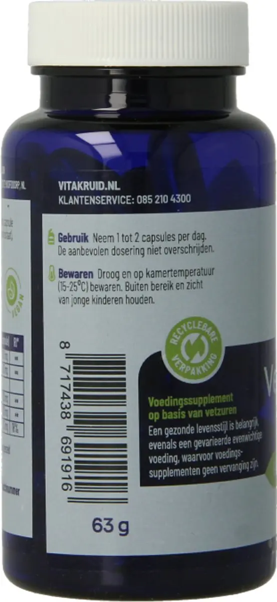 Vitakruid Vegan Omega 3 1000 Triglyceriden 60 Softgels