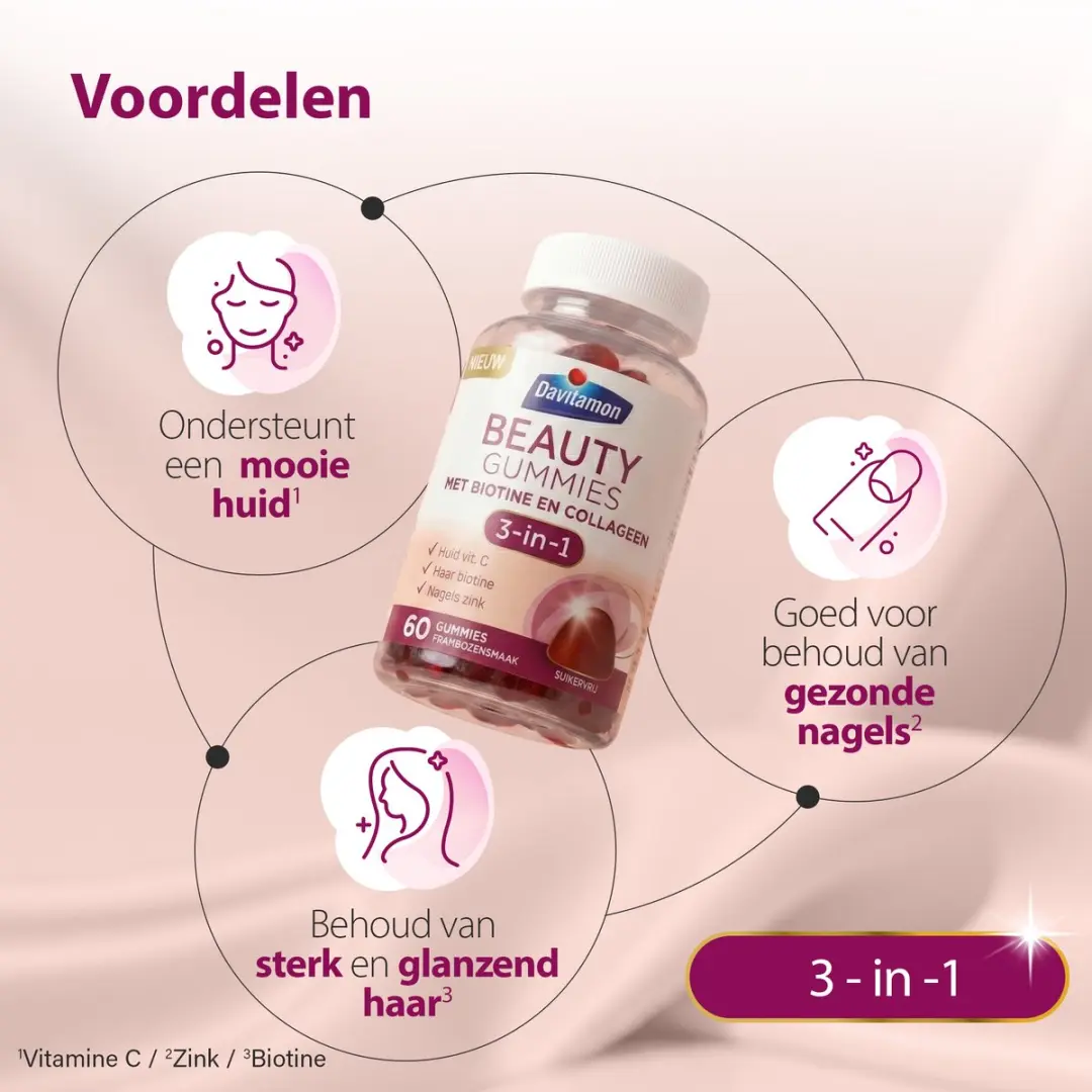 Davitamon Beauty Gummies Biotine Collageen 60 Stuks