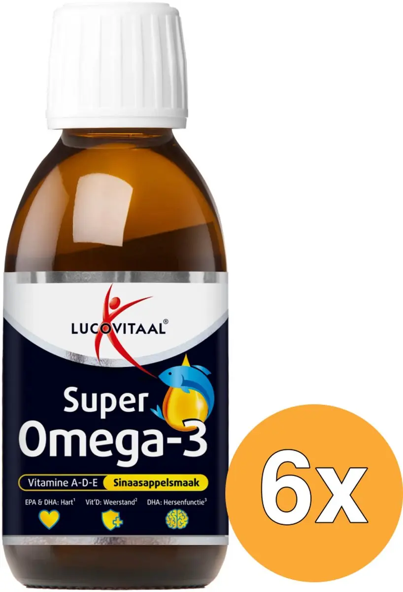 Lucovitaal Super Omega 3 Vloeibaar Sinaasappel 125ml