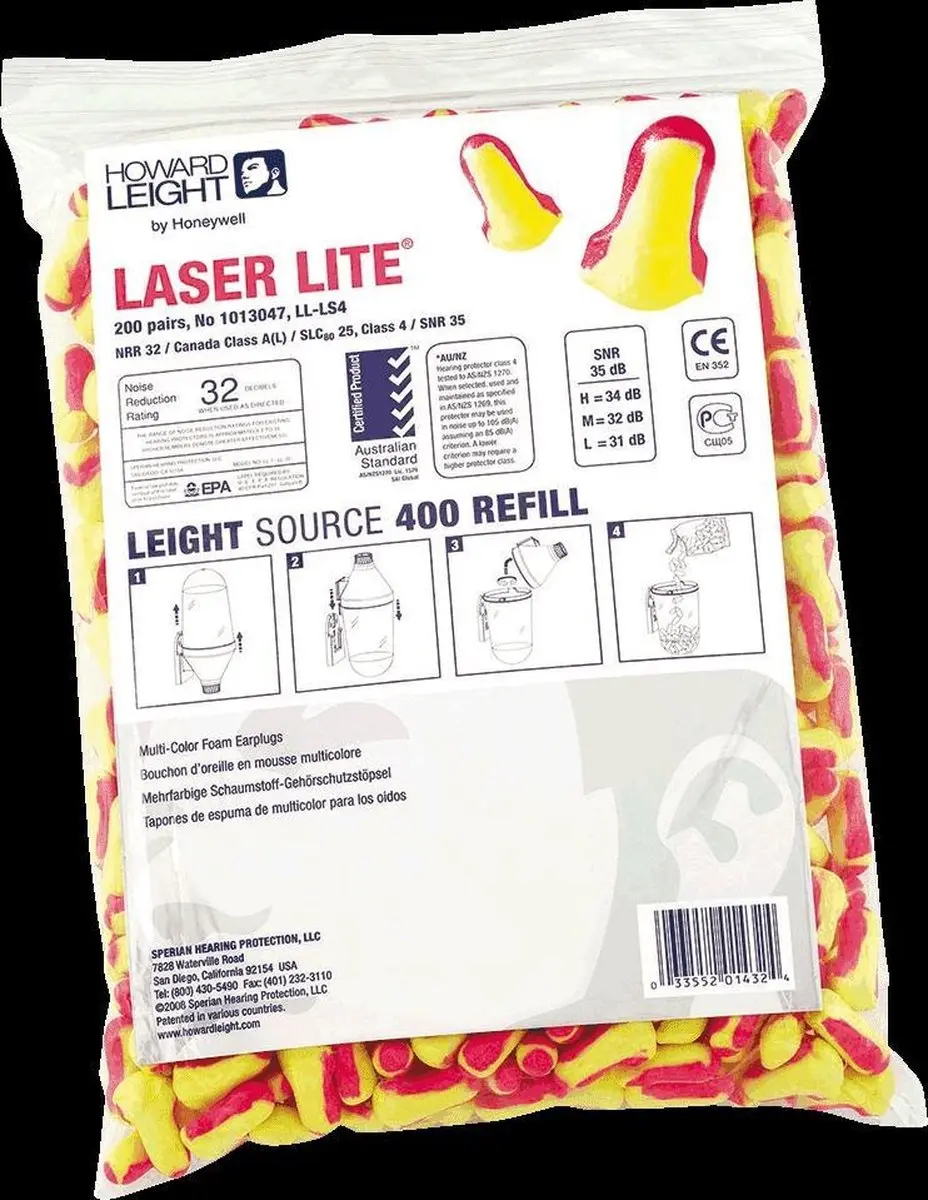 Honeywell Howard Leight LaserLite LS 400 Oordoppen - Oranje