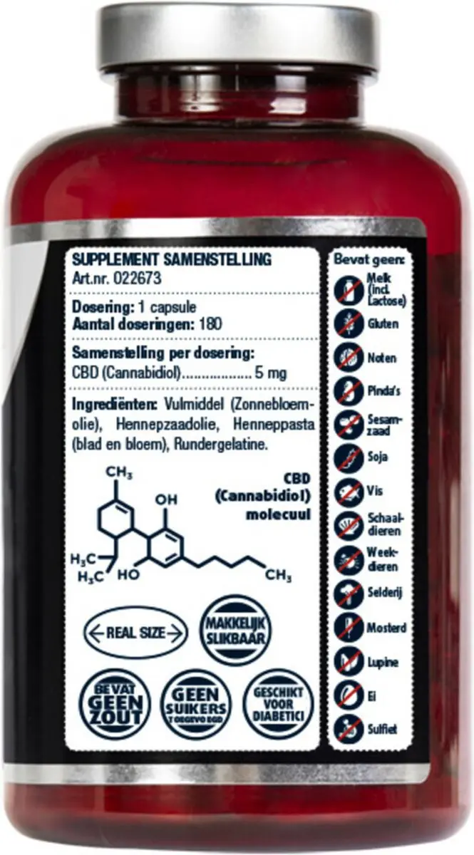Lucovitaal CBD Voedingsupplement 5mg - 180 Capsules