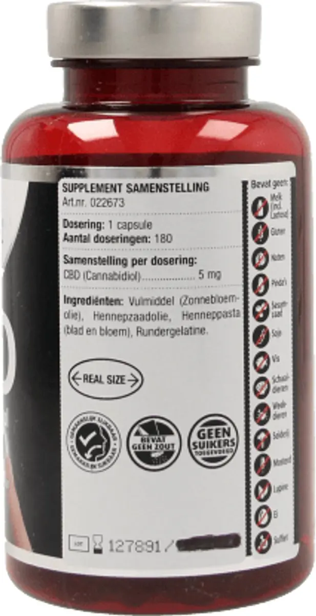 Lucovitaal CBD Voedingsupplement 5mg - 180 Capsules