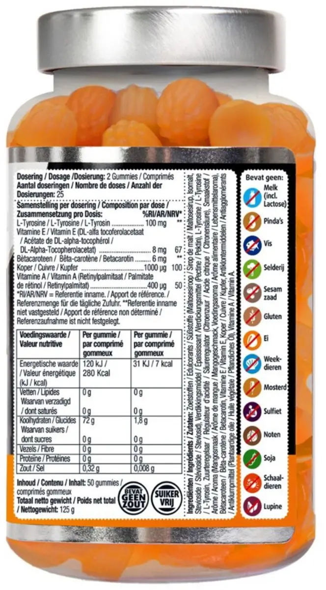 Lucovitaal Huidpigmentatie Gummies 50 Stuks
