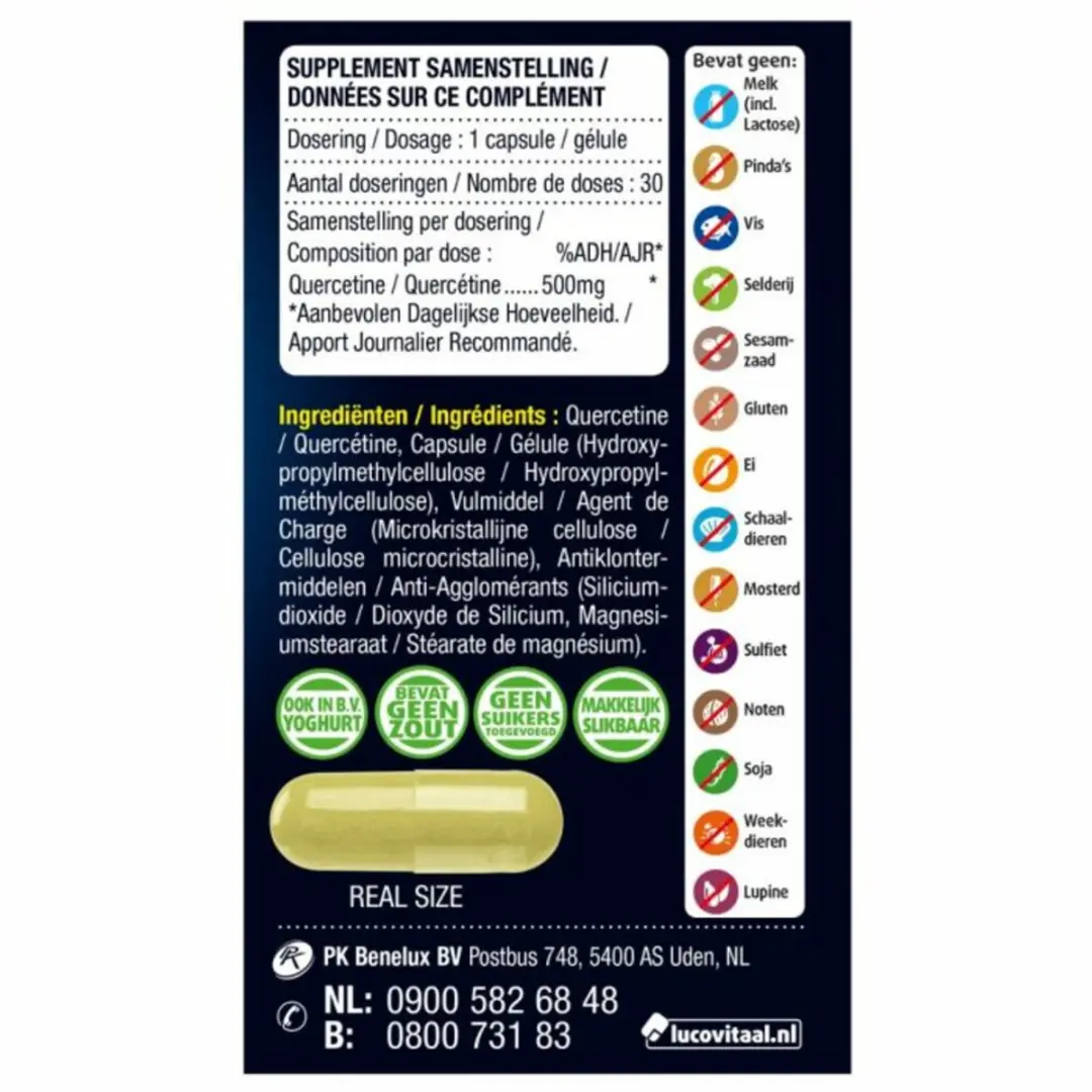 Lucovitaal Quercetine 500mg