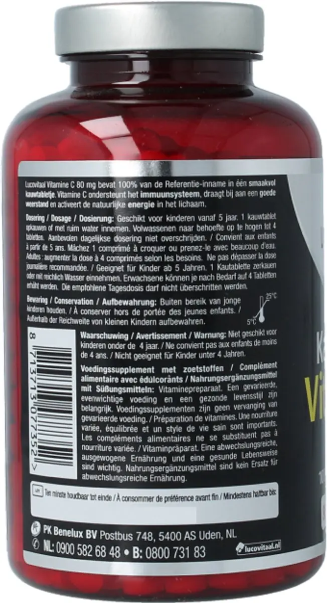 Lucovitaal Vitamine C 80mcg Kauwtablet - 800 Stuks