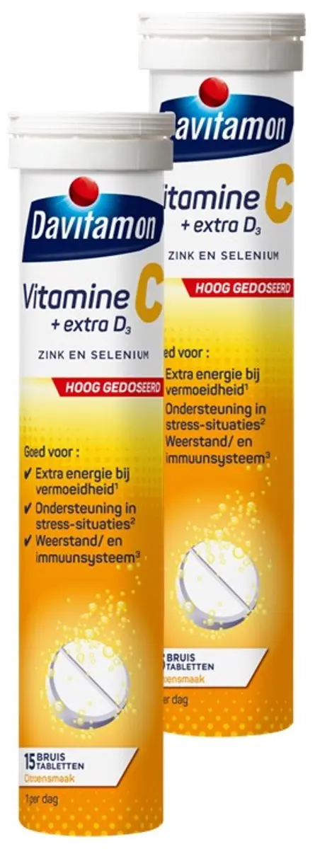 Davitamon Vitamine C forte + D3 Bruistabletten