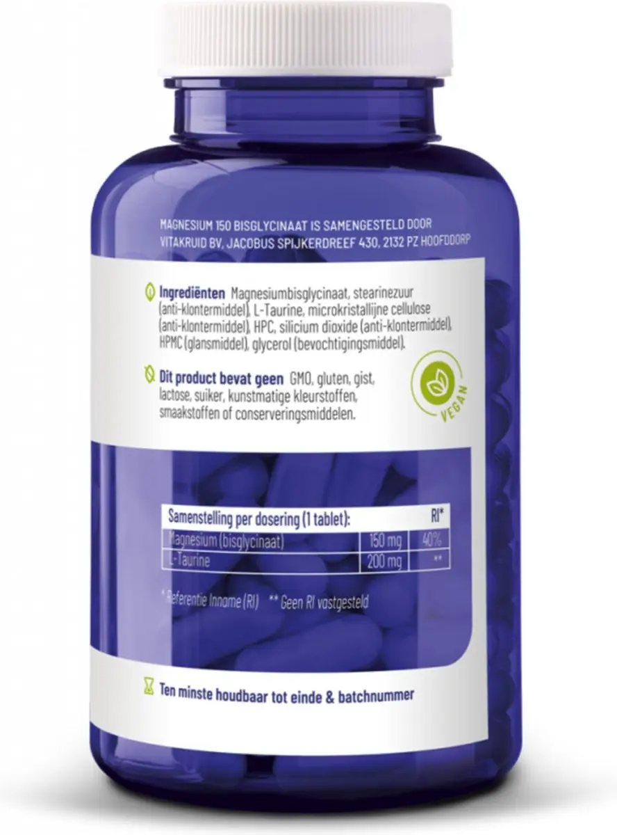 Vitakruid Magnesium 150 Bisglycinaat - 360 tabletten