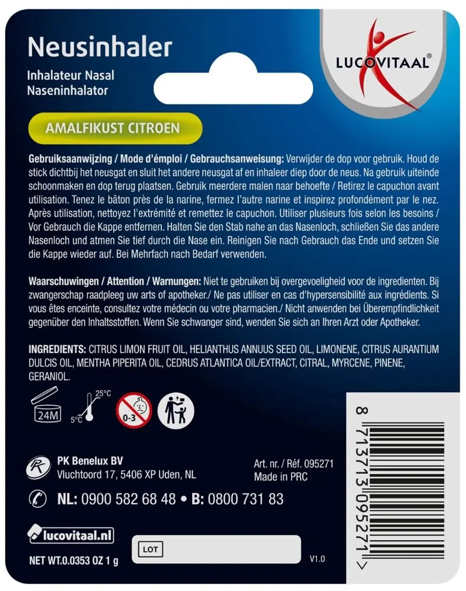 Lucovitaal Neusinhaler Amalfikust Citroen