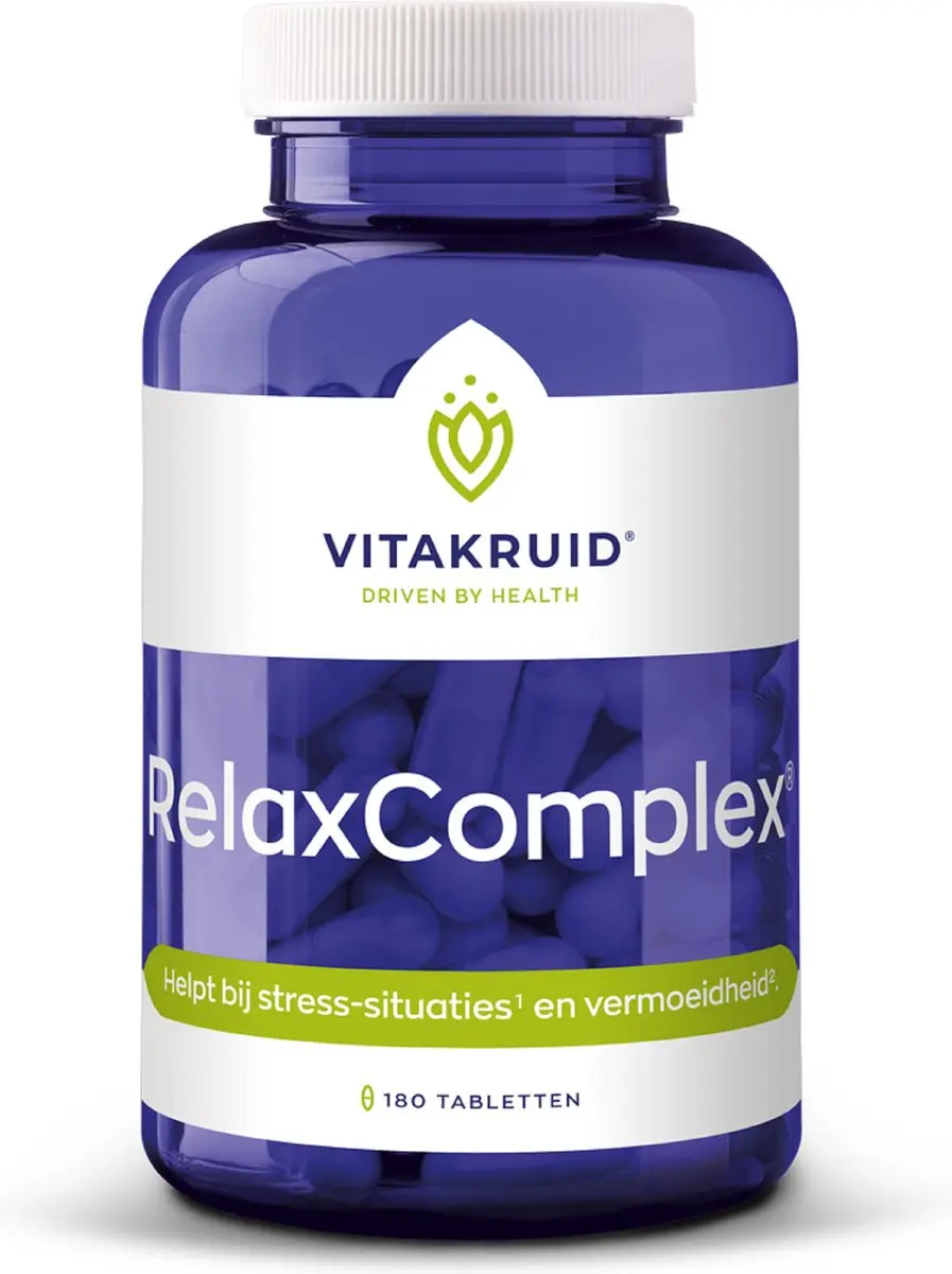 Vitakruid RelaxComplex Magnesium Tauraat & Vitamine D3 180 Tabletten