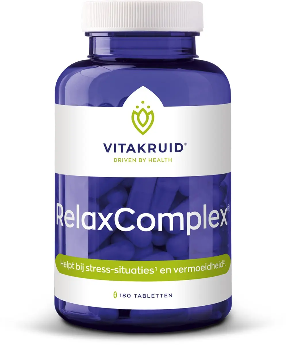 Vitakruid RelaxComplex Magnesium Tauraat & Vitamine D3 180 Tabletten