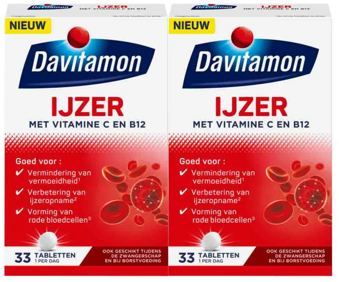 Davitamon IJzer Met Vitamine B12 - 66 tabletten