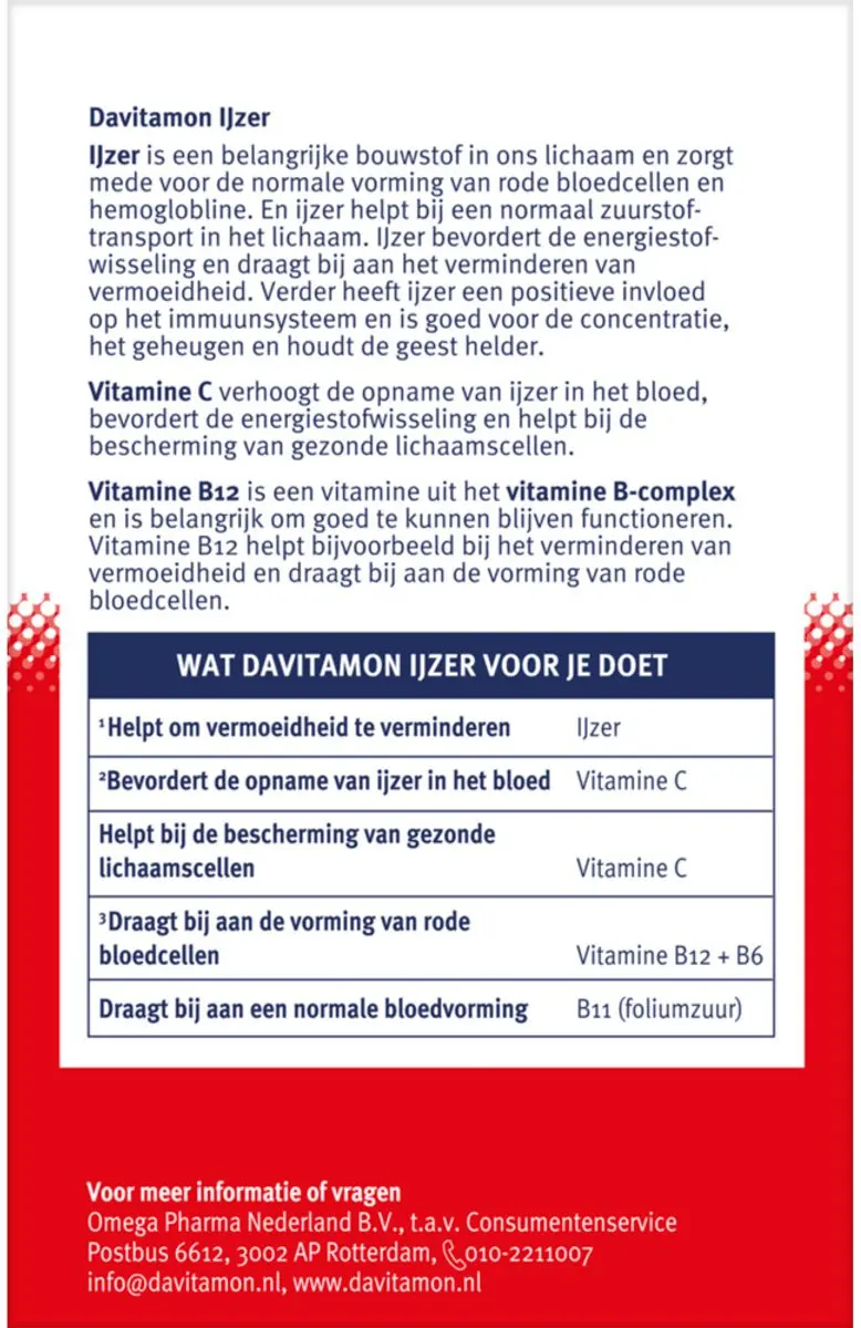 Davitamon IJzer Met Vitamine B12