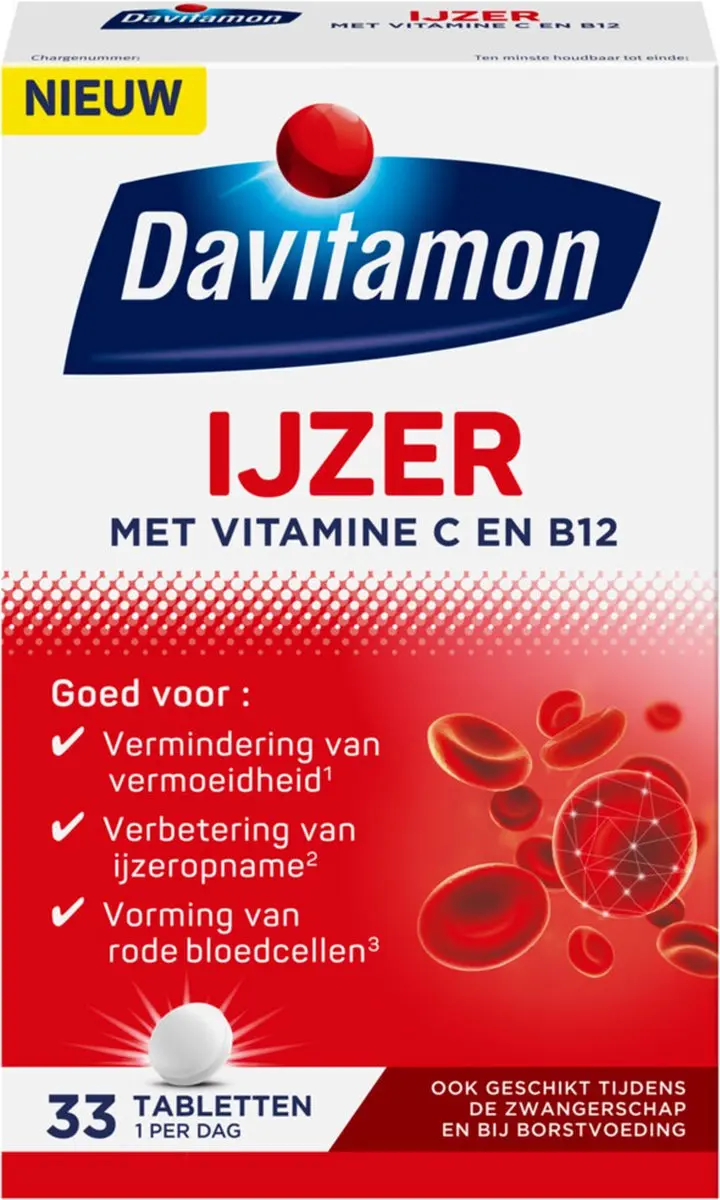 Davitamon IJzer Met Vitamine B12 - 66 tabletten