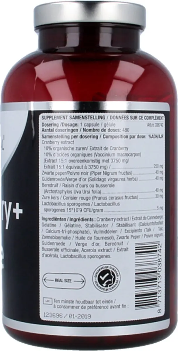 Lucovitaal Cranberry+ X-tra Forte Voedingssupplement 480 Capsules