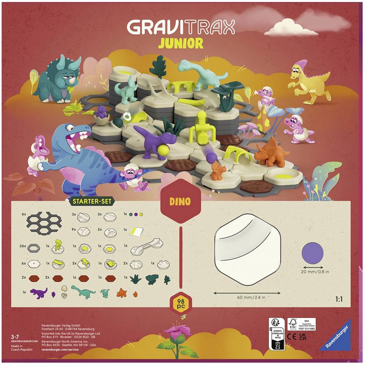 Ravensburger 24586 GraviTrax Junior - Starter-Set L Dino