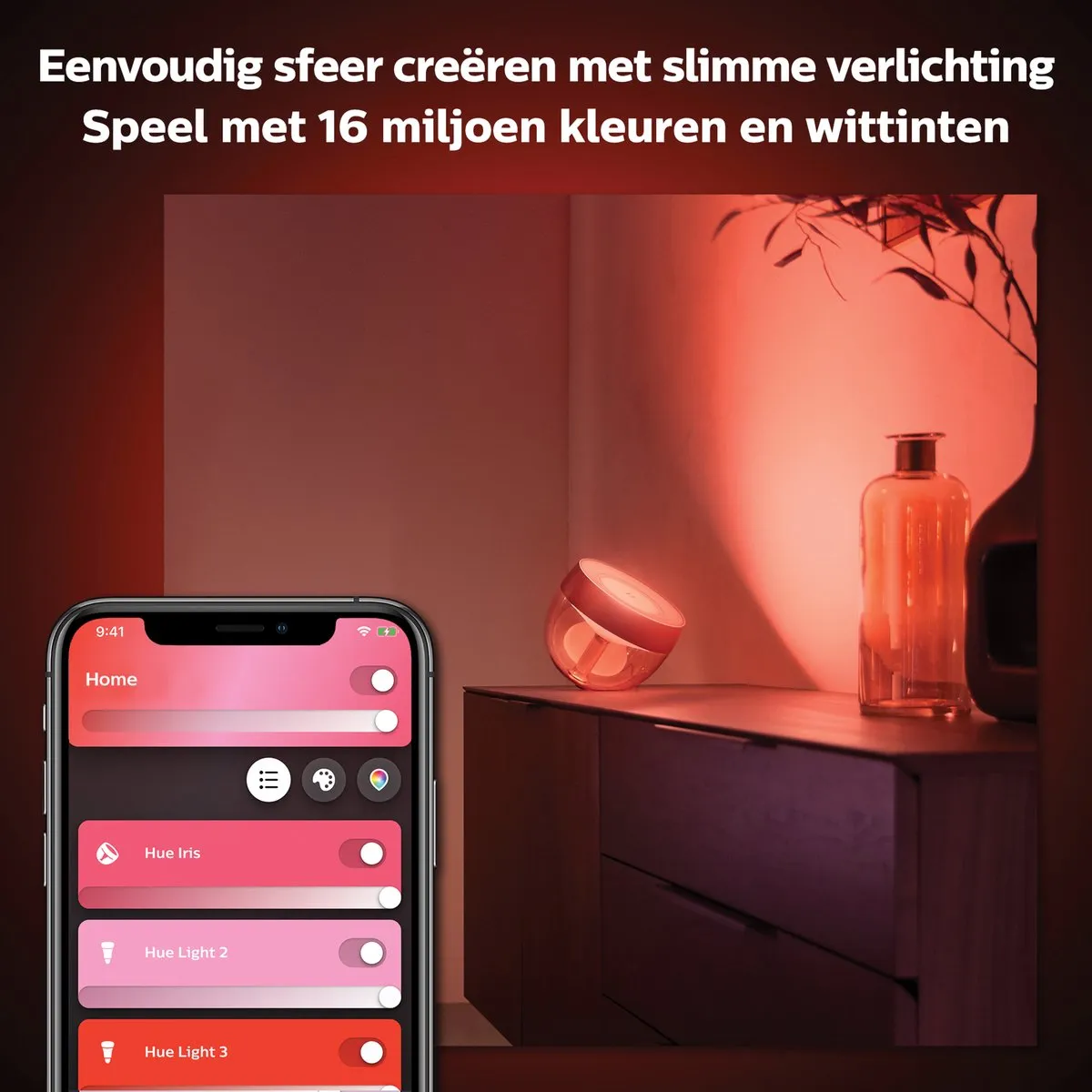 Philips Hue Iris Tafellamp - Koper