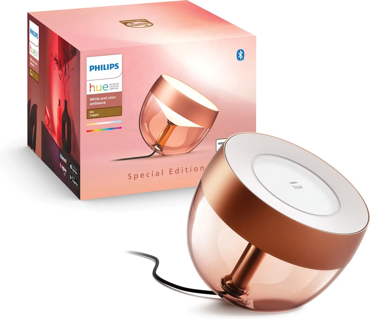 Philips Hue Iris Tafellamp - Koper