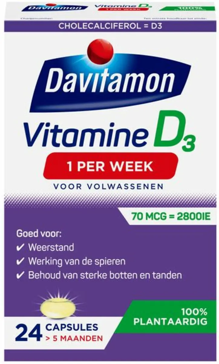 Davitamon Vitamine D Vegan 24 Capsules