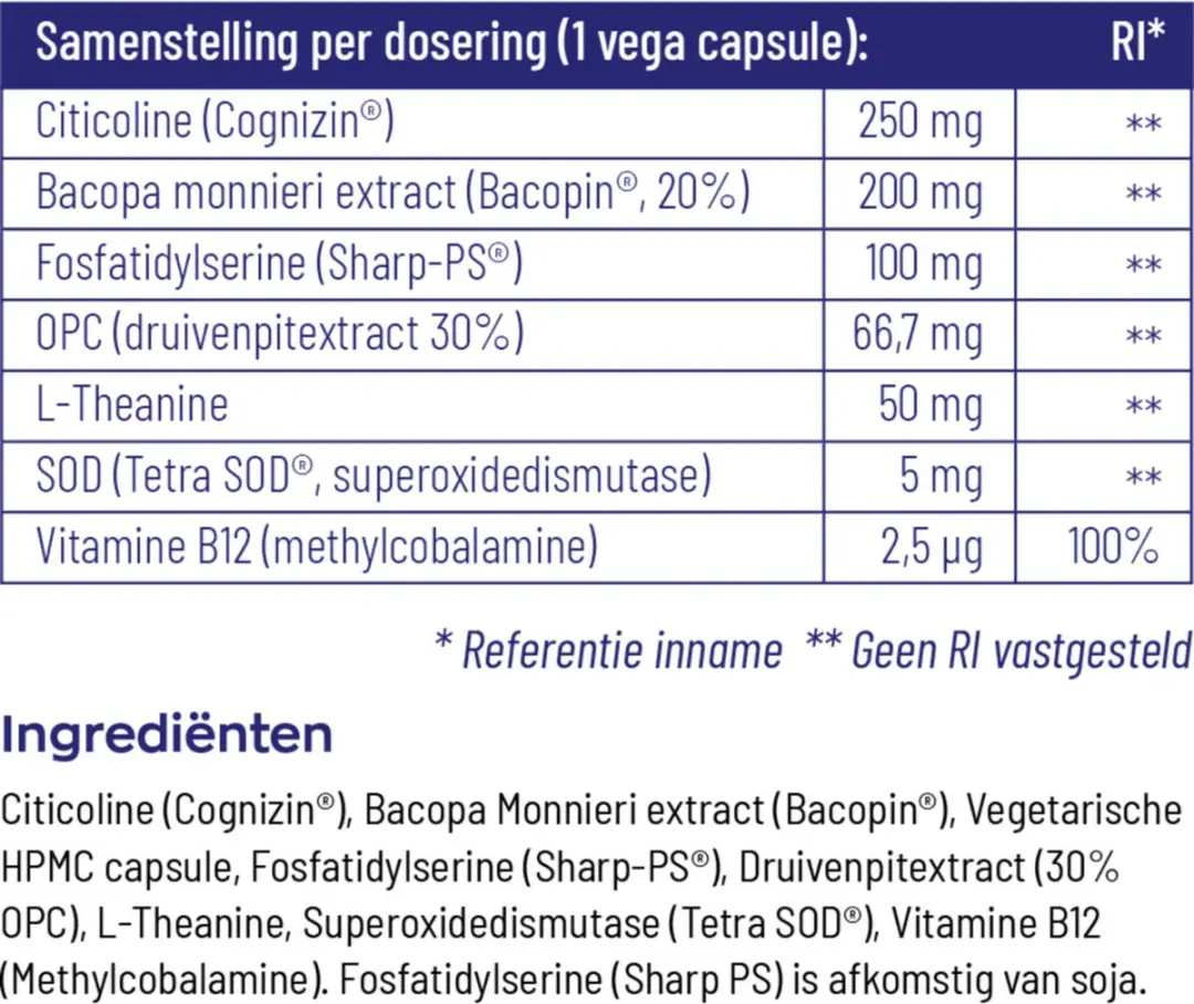 Vitakruid Geheugenformule 60 Vegicaps