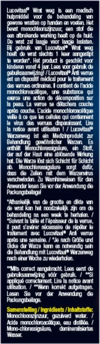 Lucovitaal Wrat Weg 2ml - 3 Stuks