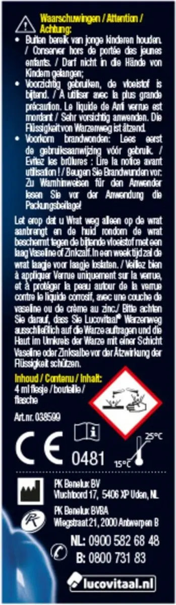 Lucovitaal Wrat Weg 2ml - 3 Stuks