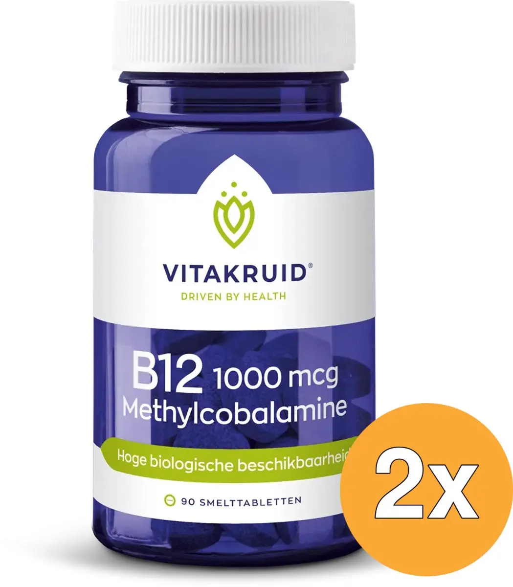 Vitakruid B12 Methylcobalamine 1000 Mcg - 2x90 tabletten