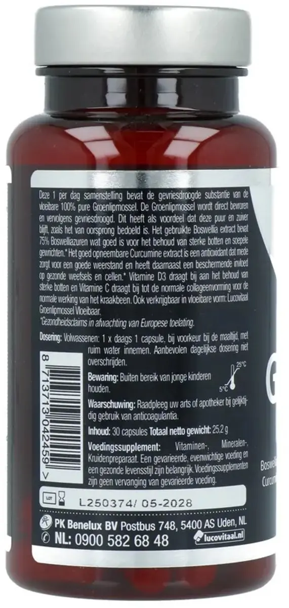 Lucovitaal Groenlipmossel Complex - 30 Capsules