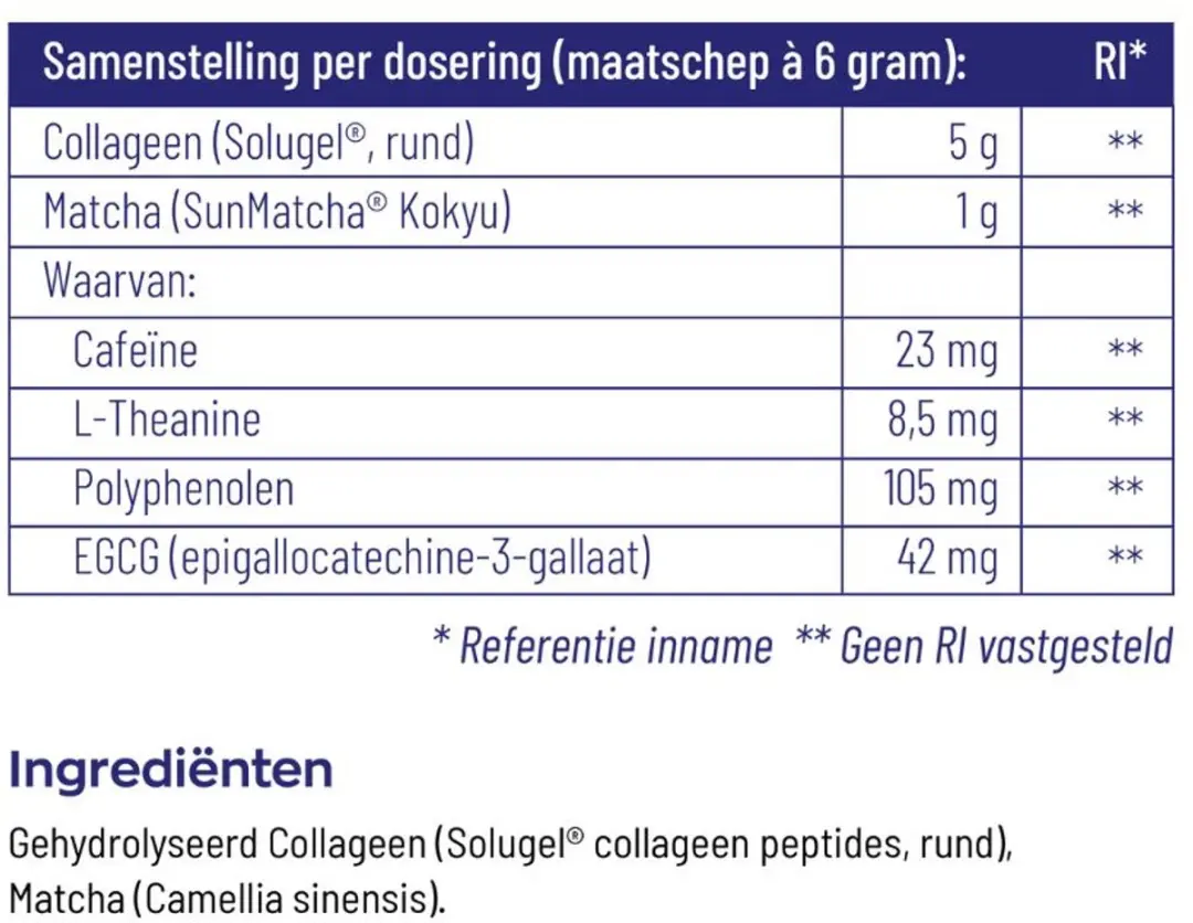 Vitakruid Collageen SunMatcha Solugel Poeder 150g