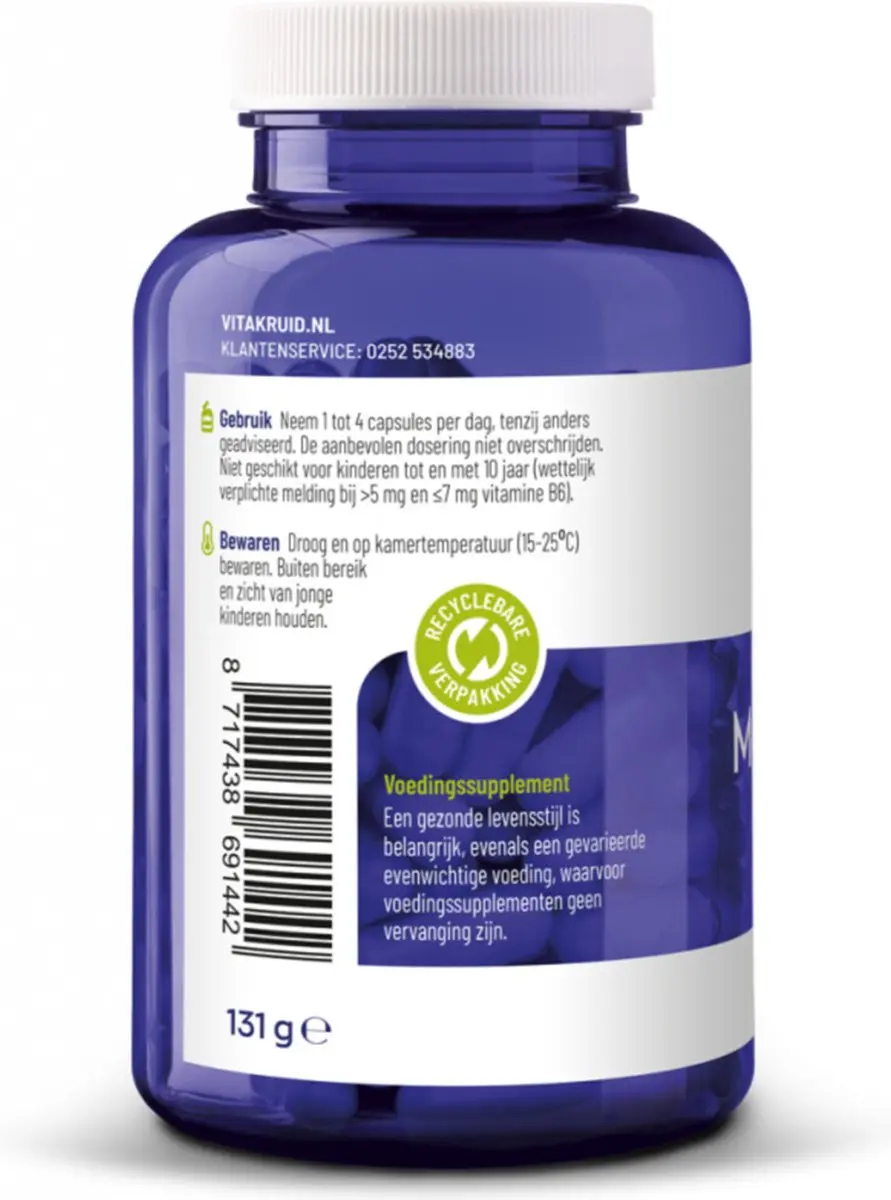 Vitakruid Magnesium Tauraat met P-5-P - 360g (2x180 Vegancapsules)