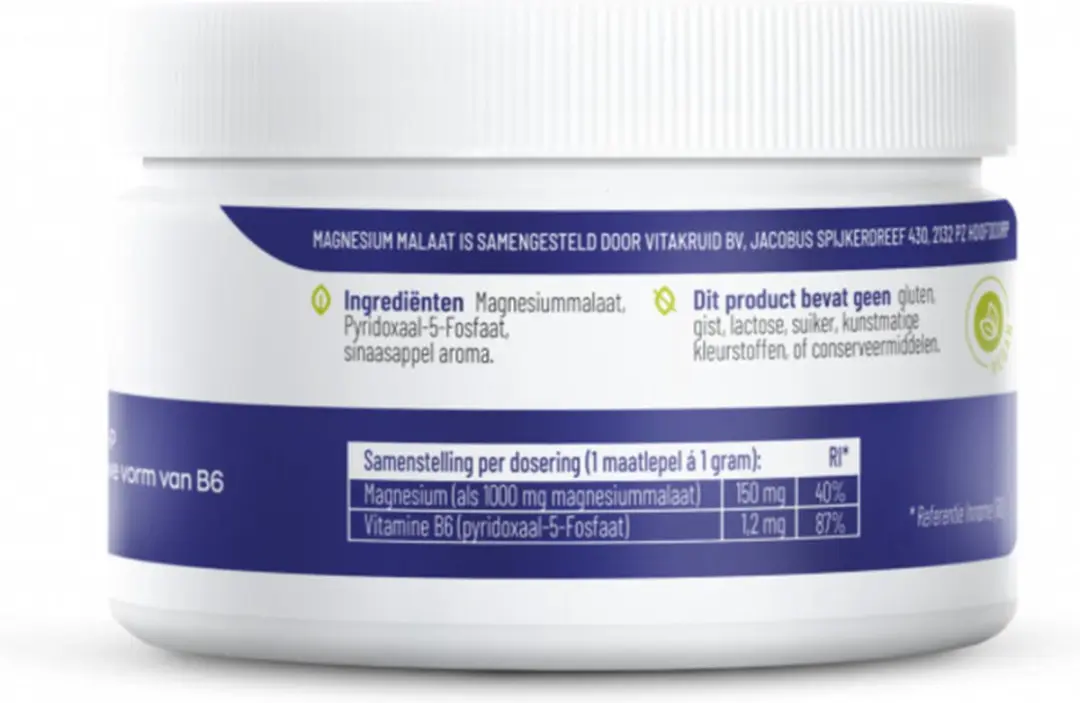 Vitakruid Magnesium Malaat met P-5-P - 2x120g
