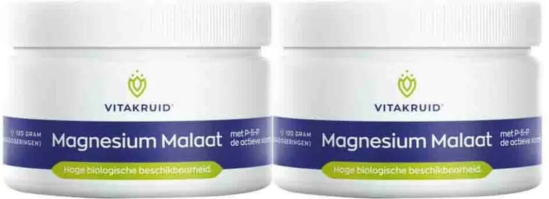Vitakruid Magnesium Malaat met P-5-P - 2x120g - afbeelding 6 van 6