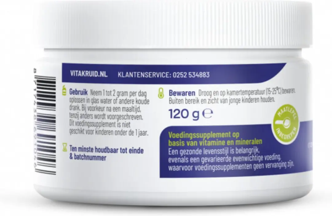 Vitakruid Magnesium Malaat met P-5-P - 2x120g