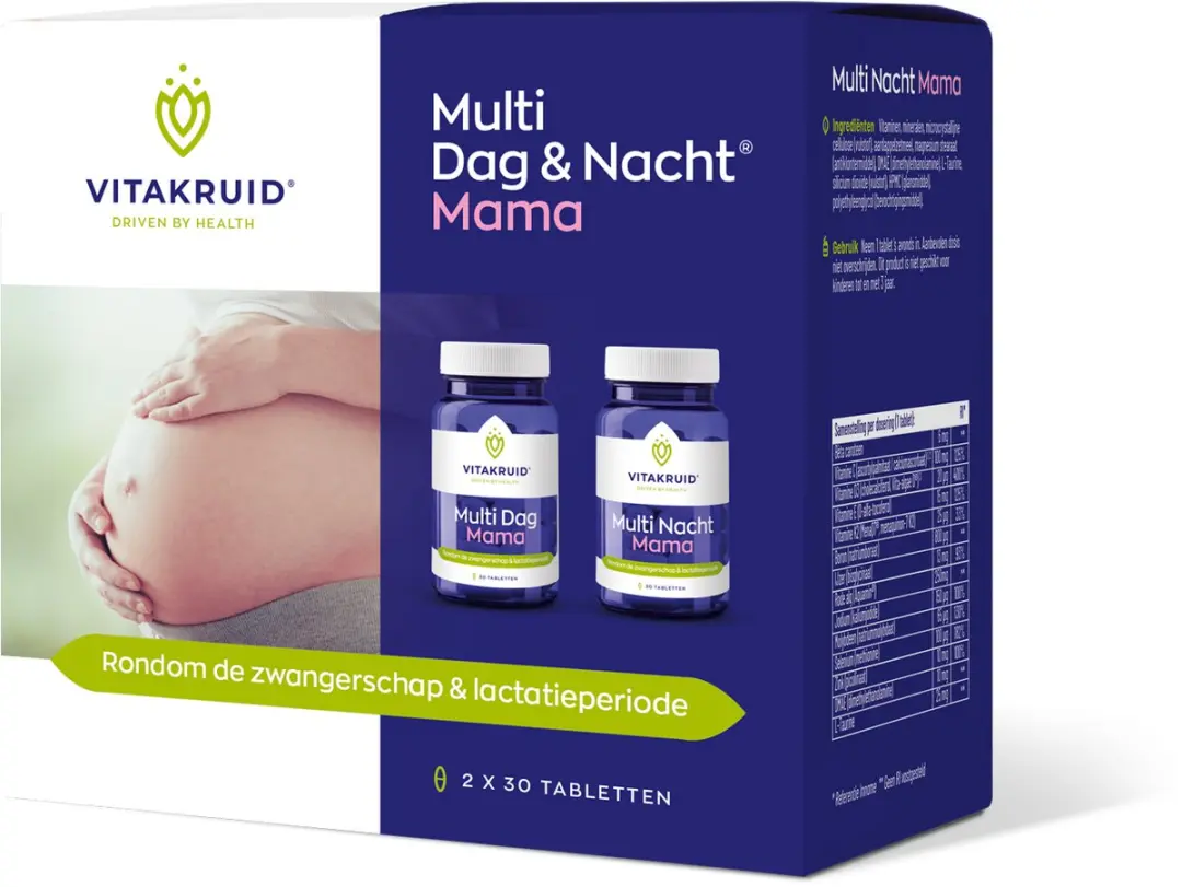 Vitakruid Multi Mama Dag & Nacht Voedingssuplement 60 Stuks - afbeelding 6 van 6