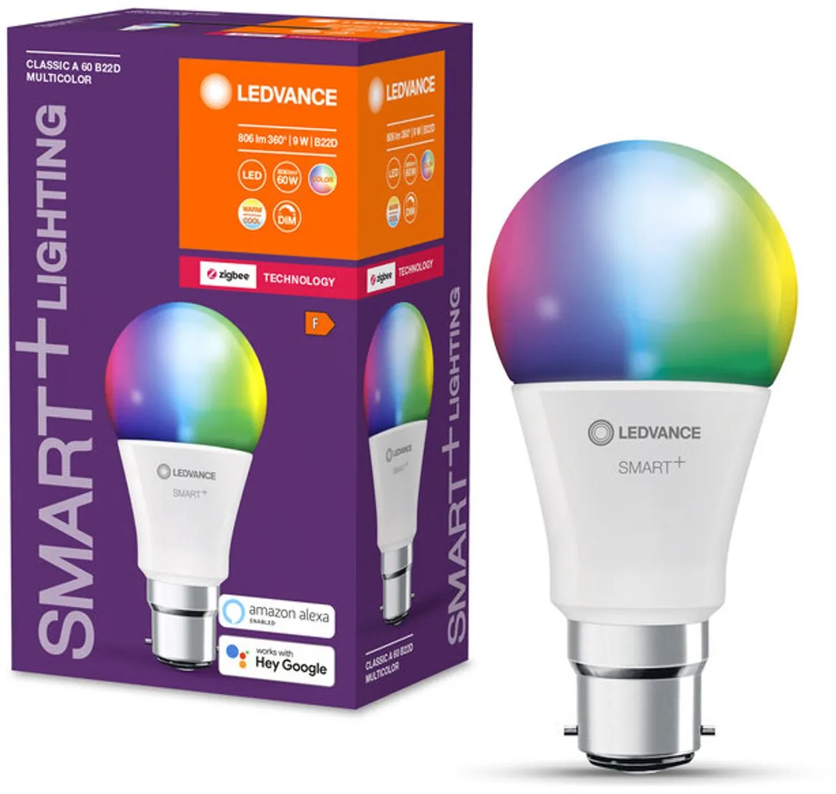 LEDVANCE SMART+ ZigBee Kleurwisselende B22 Lamp 9W