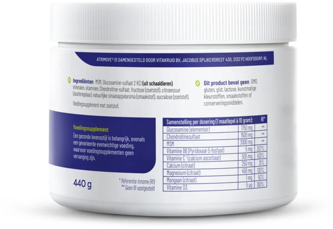 Vitakruid Atrimove Glucosamine Complex Poeder - 2x440g