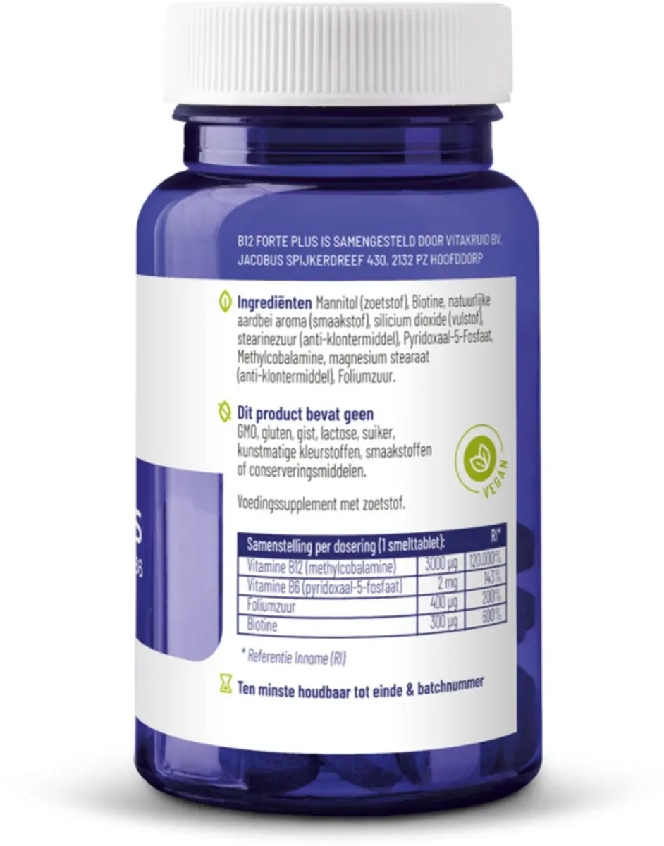 Vitakruid B12 Forte Plus met P-5-P - 2x60 Tabletten