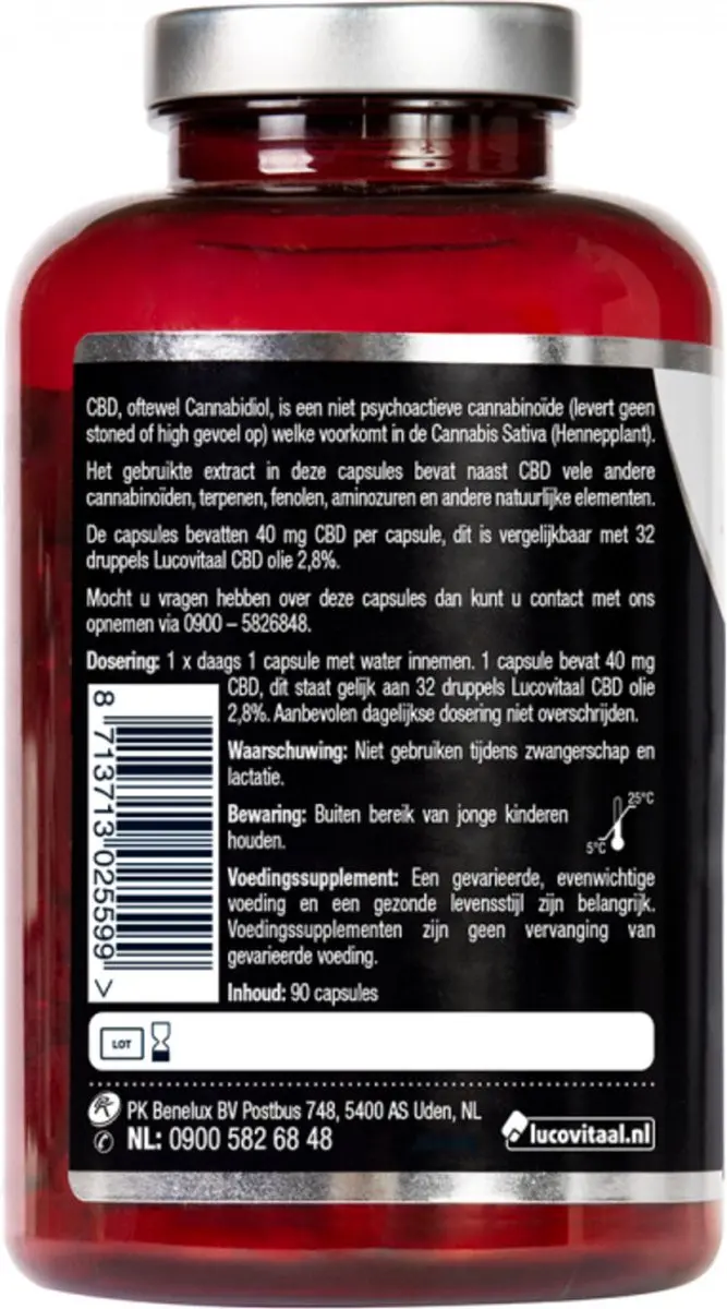 Lucovitaal CBD Cannabidiol 40mg - 90ml