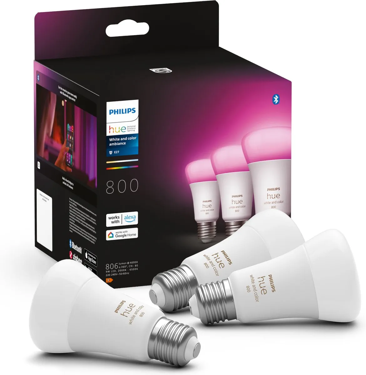 Philips Hue White & Color Ambiance E27 800lm