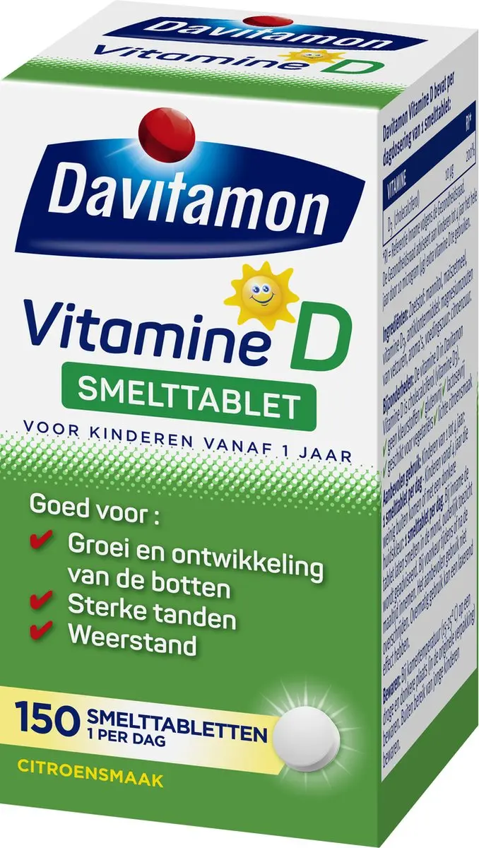 Davitamon Vitamine D Kinderen Smelttablet - 150 Stuks