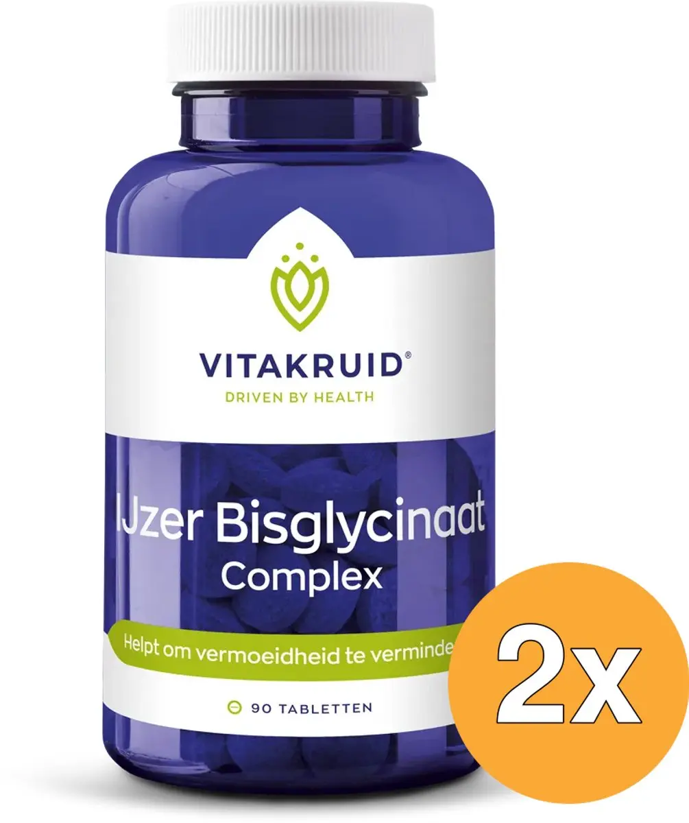 Vitakruid IJzer Bisglycinaat Complex - 180 tabletten