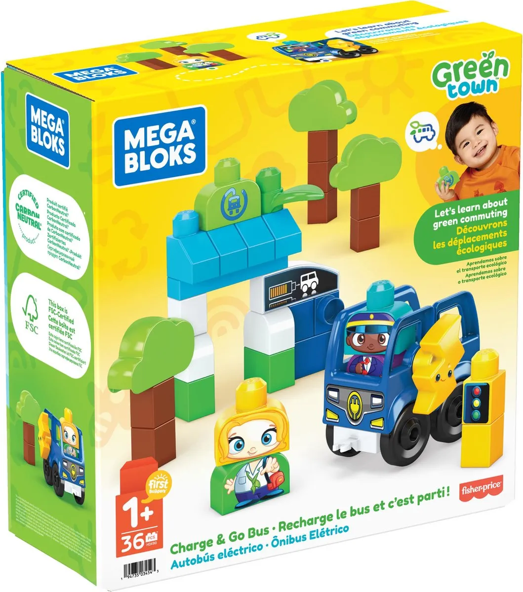 Mega Bloks Green Town Charge & Go Bus