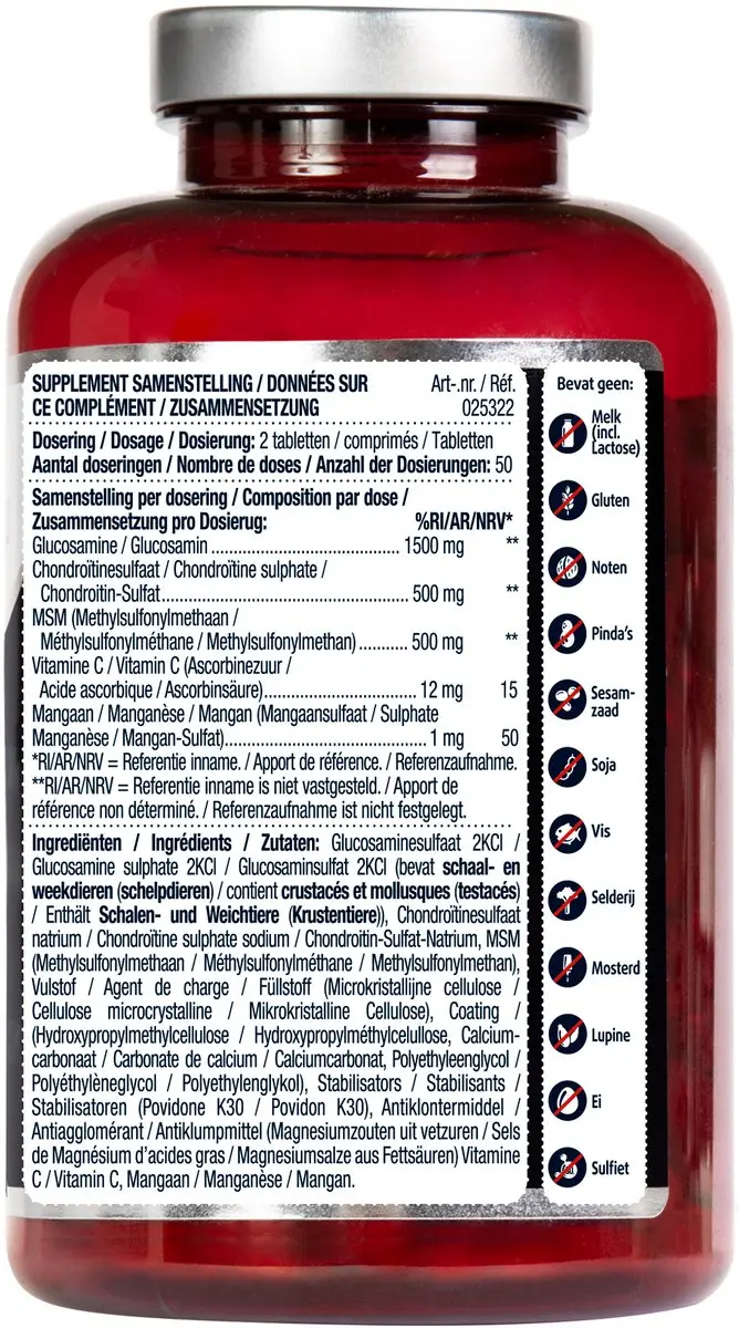 Lucovitaal Glucosamine Chondroïtine MSM 100 Tabletten