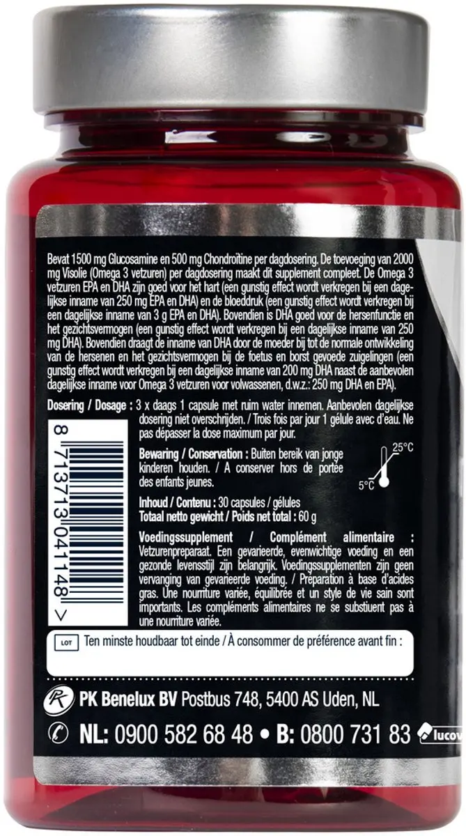 Lucovitaal Glucosamine Chondroïtine Visolie 30 Capsules