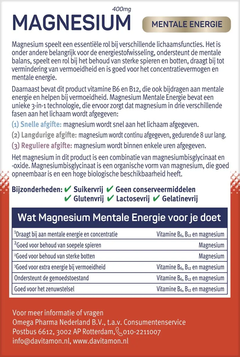 Davitamon Magnesium Triple Layer - 30 Tabletten