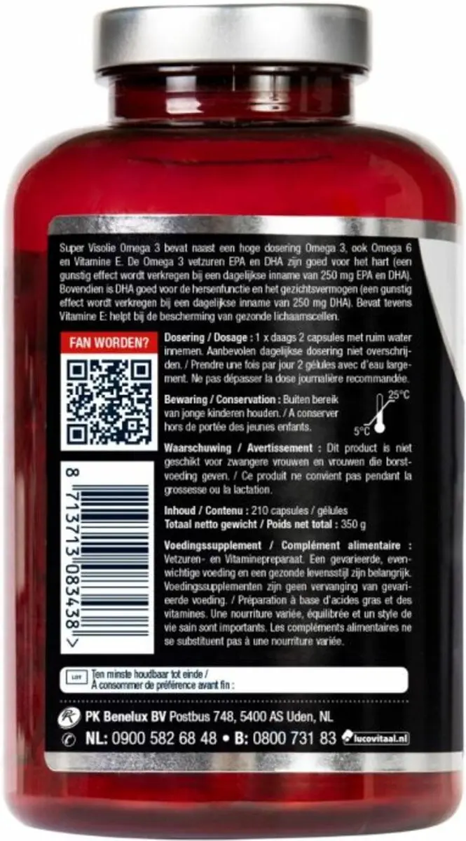 Lucovitaal Visolie Super Omega 3 Maxi XXL - 210 Capsules