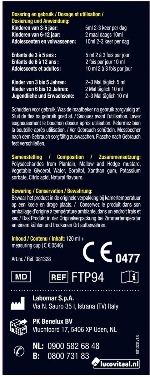 Lucovitaal Hoestsiroop 3-in-1 120ml